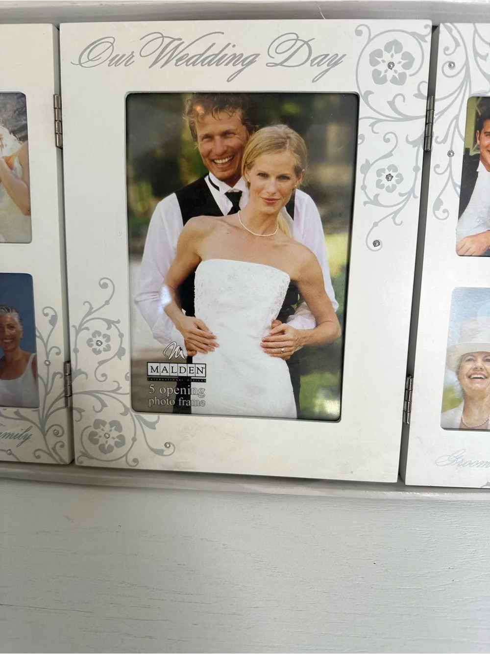 Our Wedding Day White Photo Collage Frame
